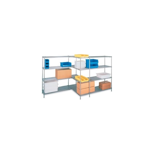 Metro, Brite, 4 Tier, Wire Shelving Starter Unit, 36"W x 18"D x 63"H